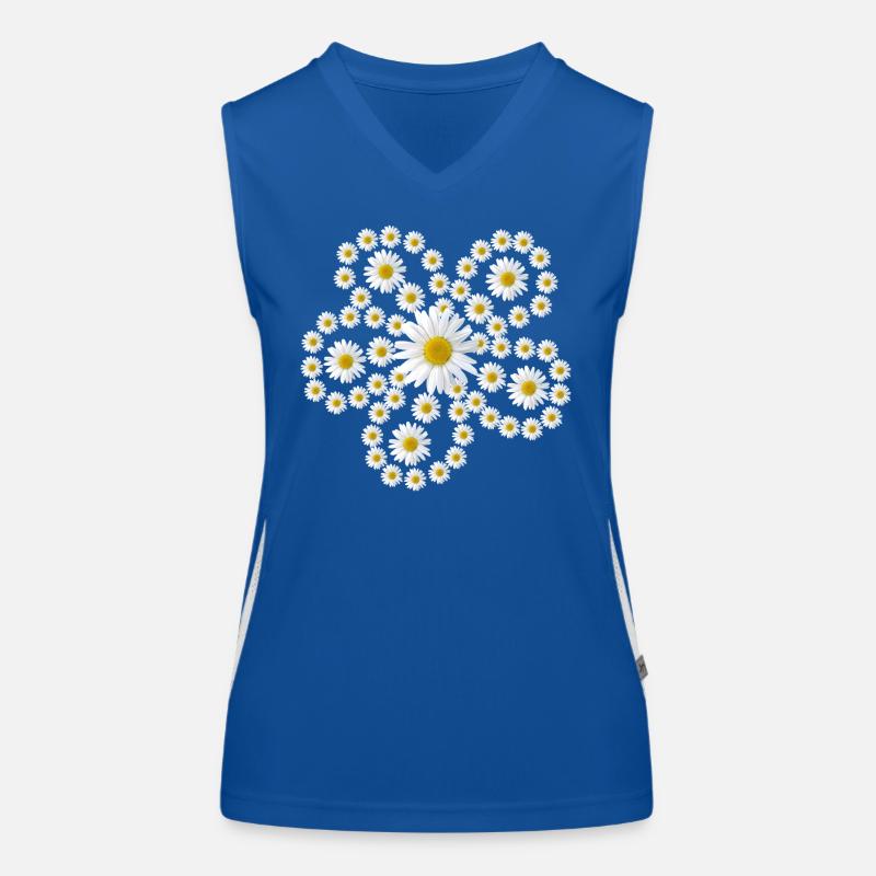 Margeriten Gänseblümchen Blume Blüte blumig floral Funktionelles Kontrast-Tank Top für Frauen