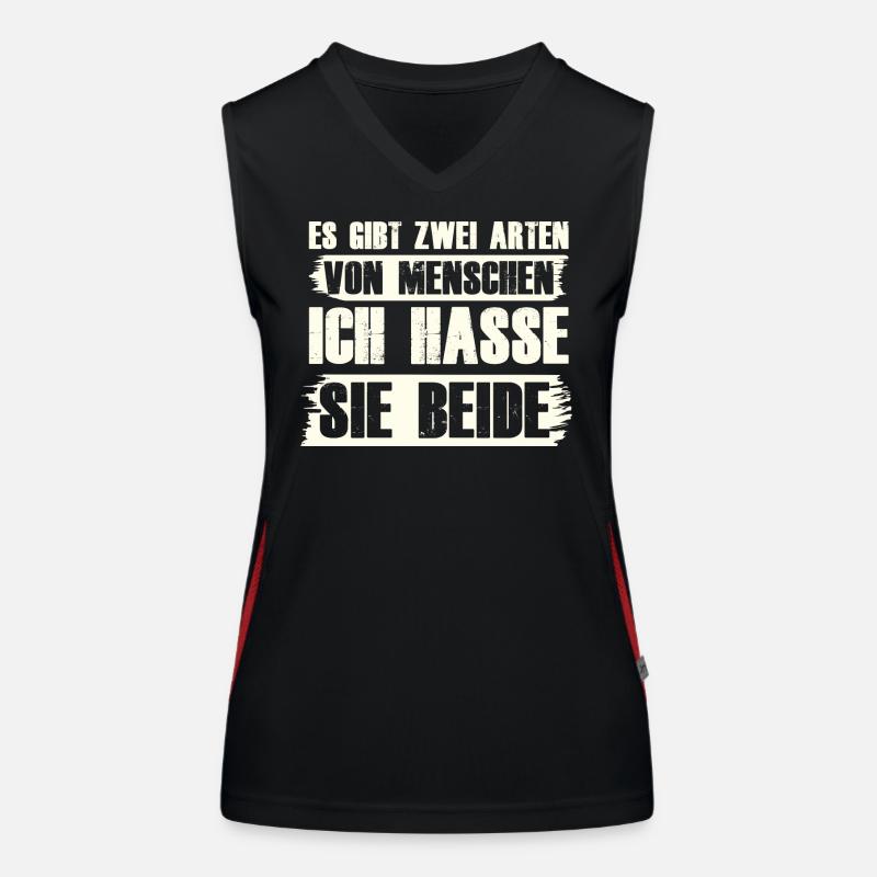 Zwei Arten von Menschen ICH HASSE Sie beide Funktionelles Kontrast-Tank Top für Frauen