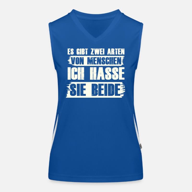 Zwei Arten von Menschen ICH HASSE Sie beide Funktionelles Kontrast-Tank Top für Frauen