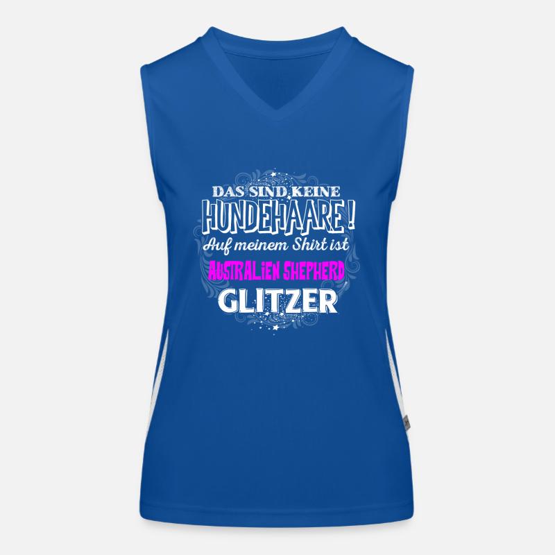 AUSTRALIEN SHEPHERD - Glitzer Funktionelles Kontrast-Tank Top für Frauen