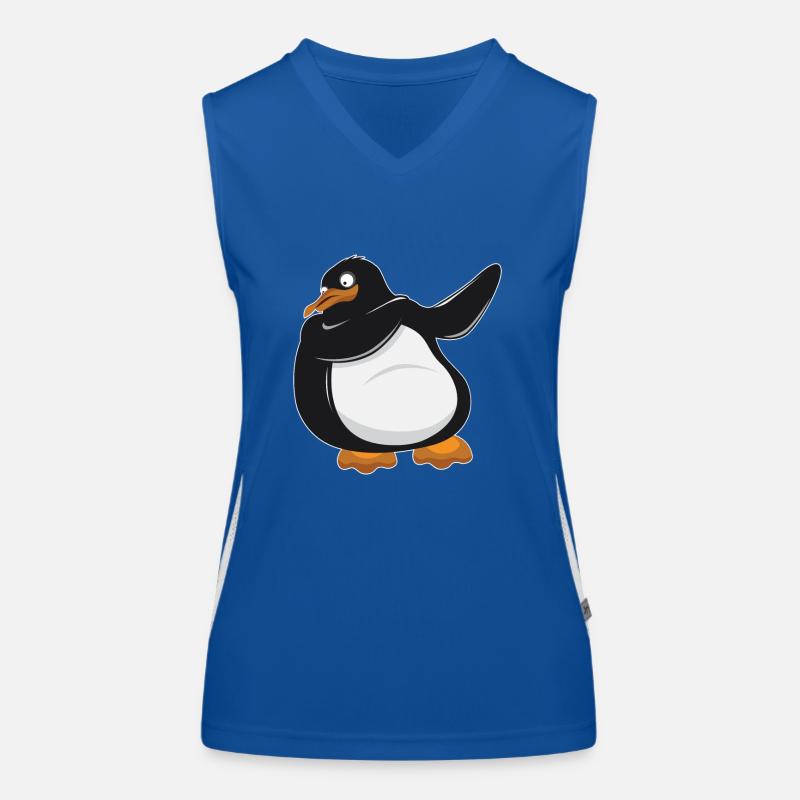 Dabbing Pinguin - penguin Funktionelles Kontrast-Tank Top für Frauen
