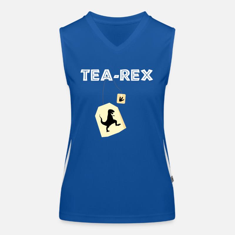 Tea Rex - Tee Rex / Geschenk Idee Funktionelles Kontrast-Tank Top für Frauen