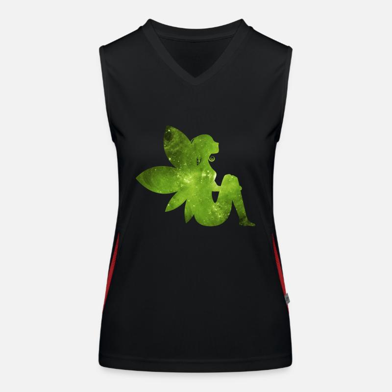 Green fairy gift idea elf Women's Functional Contrast Tank Top