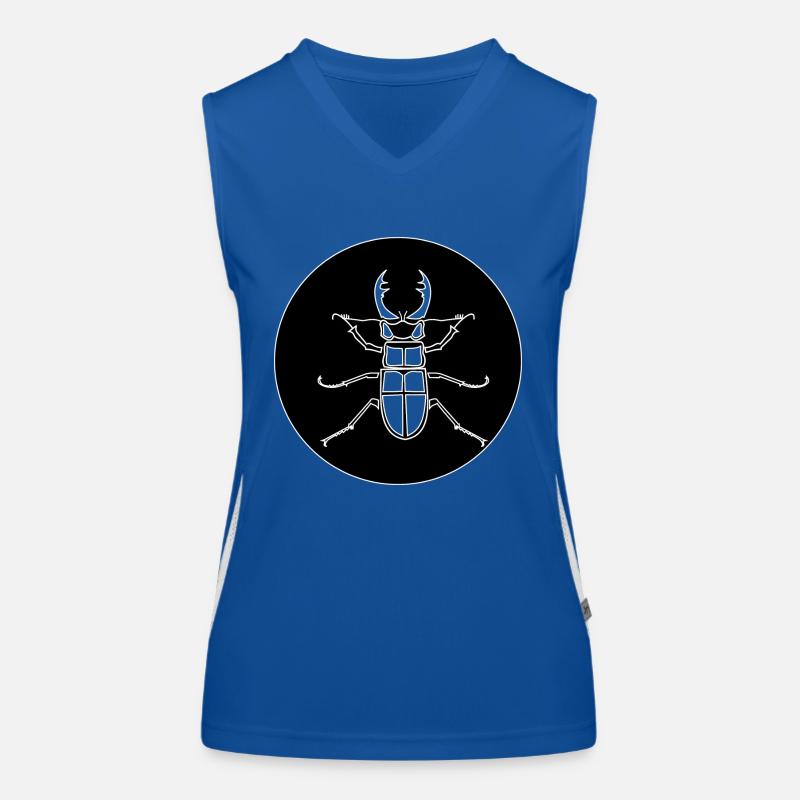 Hirschkäfer Funktionelles Kontrast-Tank Top für Frauen