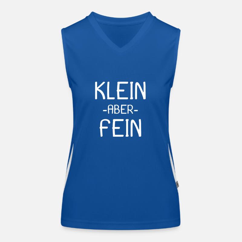 Spruch Klein aber fein Funktionelles Kontrast-Tank Top für Frauen