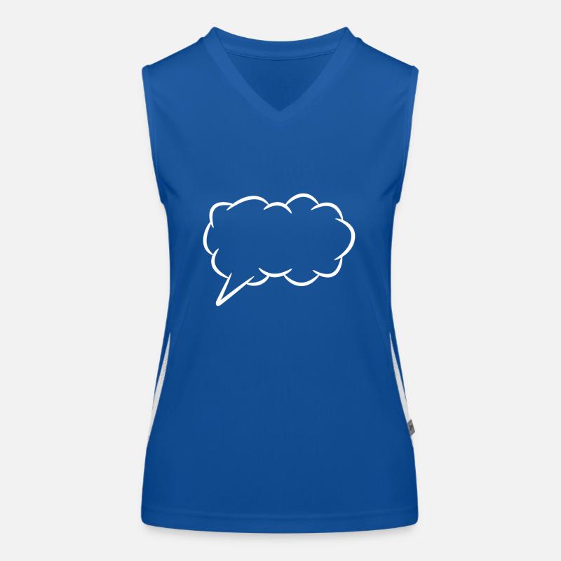 Speech bubble thought bubble Women's Functional Contrast Tank Top