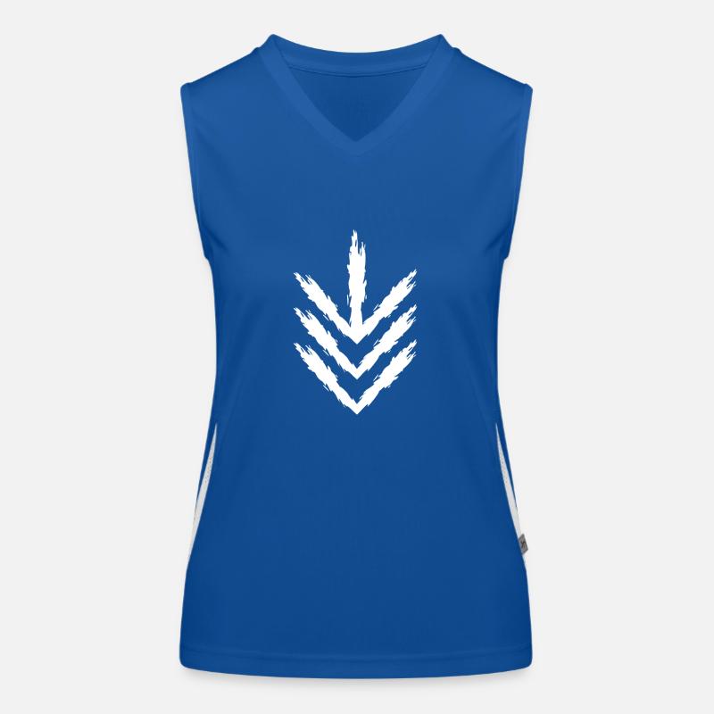 Down arrow Women's Functional Contrast Tank Top