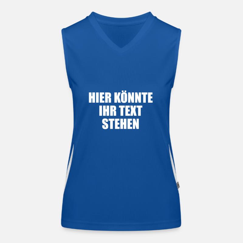 Hier könnte ihr Text Geschenk selber gestalten Funktionelles Kontrast-Tank Top für Frauen