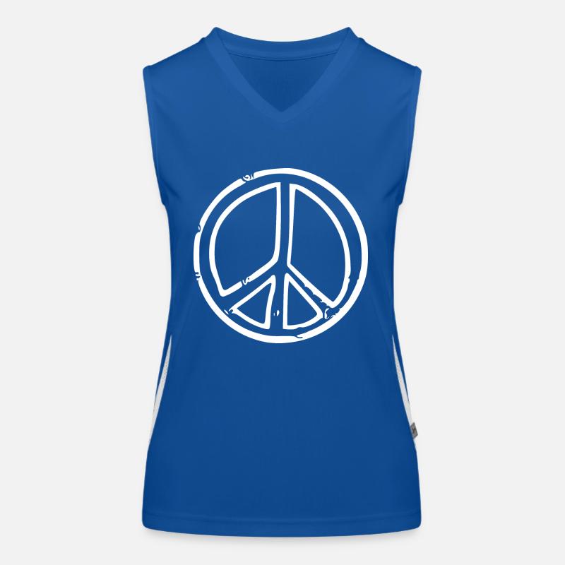 Peacezeichen Funktionelles Kontrast-Tank Top für Frauen
