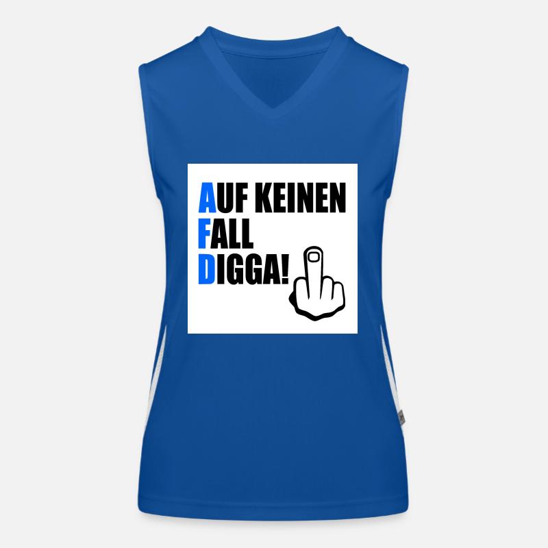 auf keinen fall digga Funktionelles Kontrast-Tank Top für Frauen