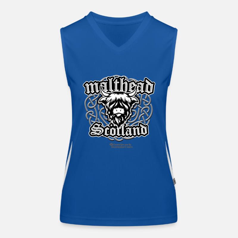 Malt Whiskey Malthead Celtic Design Débardeur respirant contrasté Femme