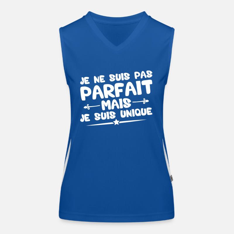 Je ne suis pas parfait mais je suis unique Débardeur respirant contrasté Femme