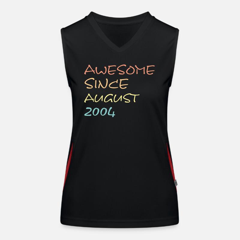 Awesome Since August 2004 Funktionelles Kontrast-Tank Top für Frauen