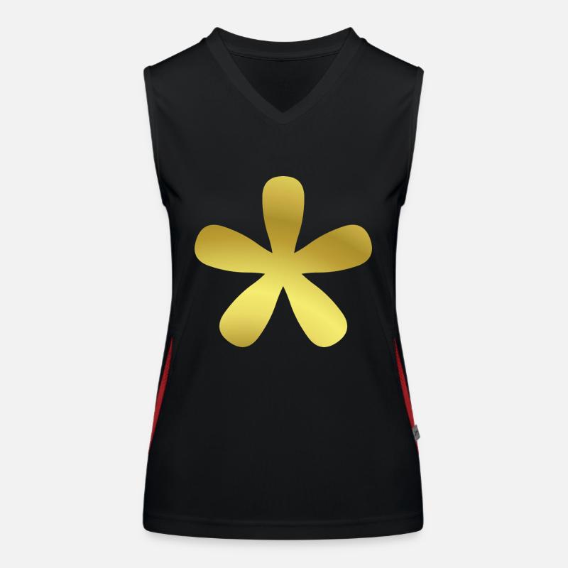 Golden Blume Asterisk Geschenkidee gold Sternchen Funktionelles Kontrast-Tank Top für Frauen