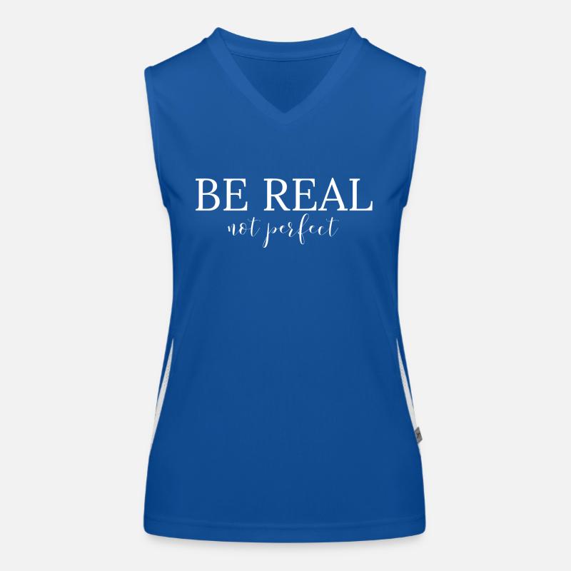 Sei echt, nicht perfekt Funktionelles Kontrast-Tank Top für Frauen