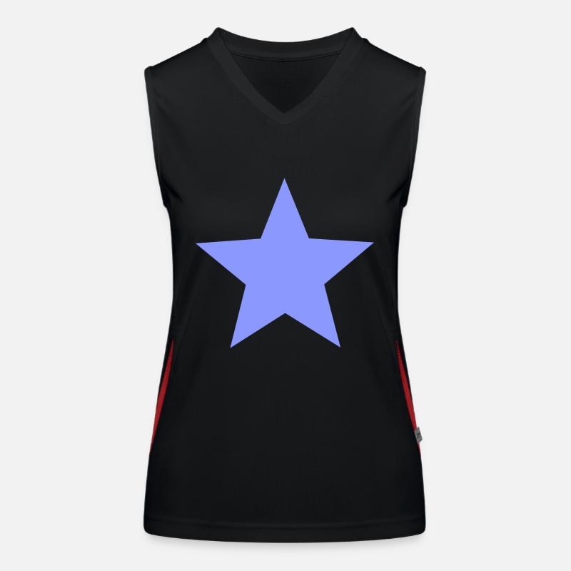 Star lavender blue periwinkle gift idea Women's Functional Contrast Tank Top