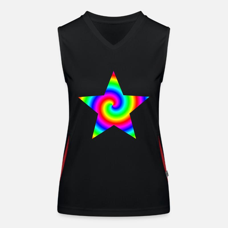 Regenbogen Candy Stern Funktionelles Kontrast-Tank Top für Frauen