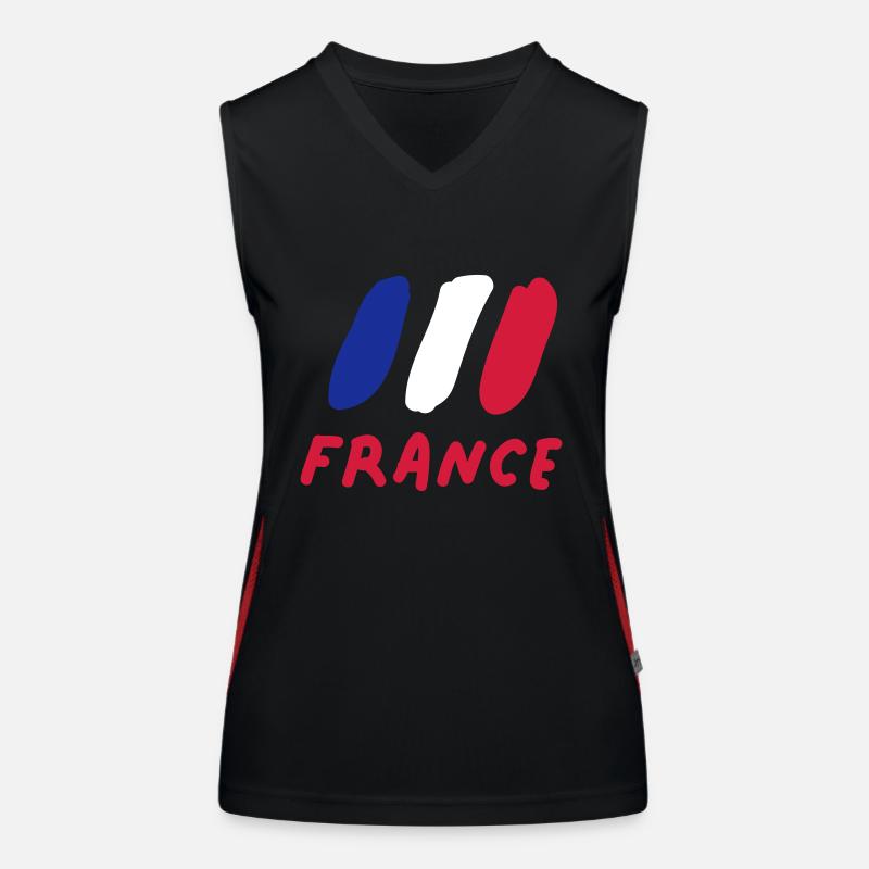 France Women's Functional Contrast Tank Top