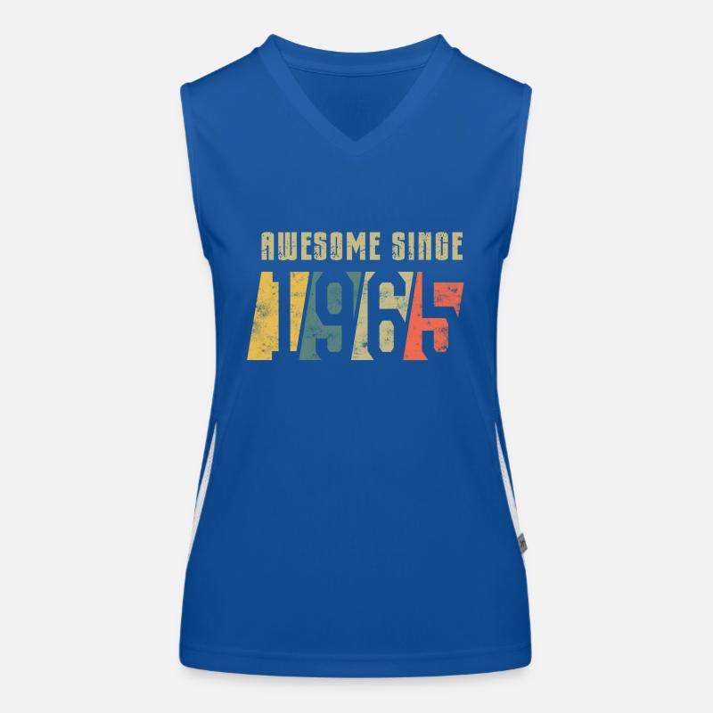 60e anniversaire Né en 1965 Débardeur respirant contrasté Femme