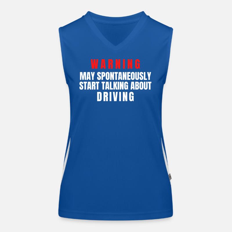 Driver Warning May Start Talking About Driving Women's Functional Contrast Tank Top