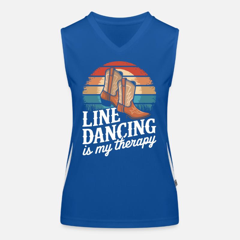 Line Dancing Dancing Dancers Women's Functional Contrast Tank Top