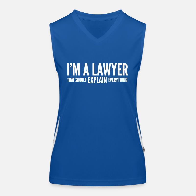 Je suis un avocat qui devrait tout expliquer Débardeur respirant contrasté Femme