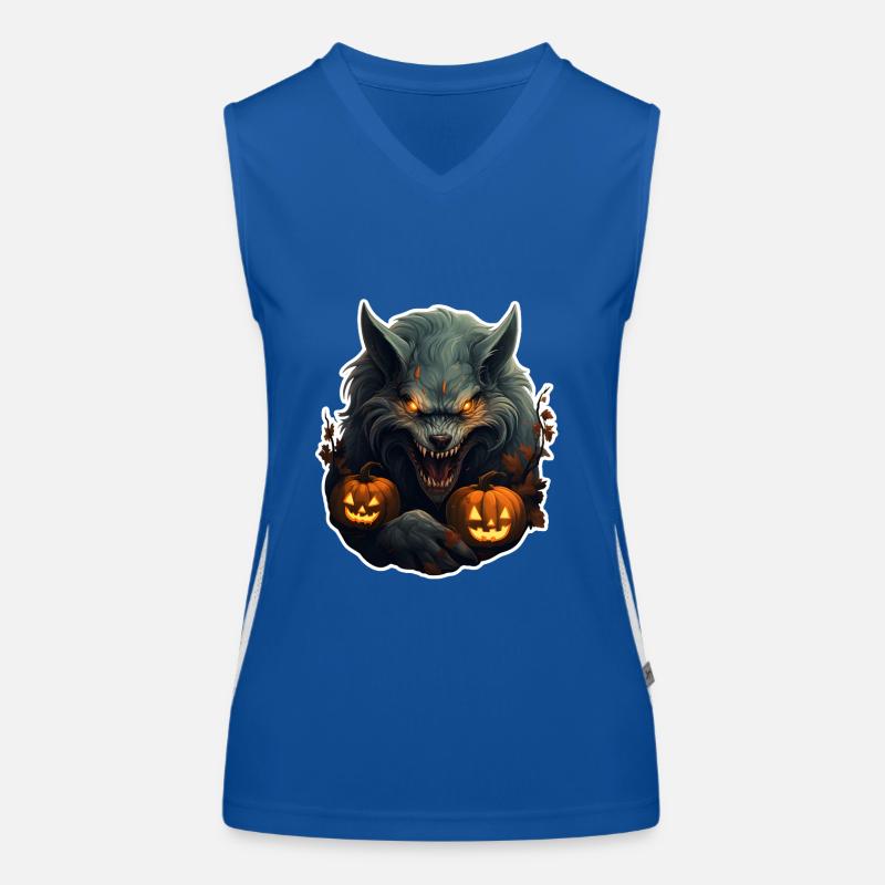 Werewolf Halloween Women's Functional Contrast Tank Top