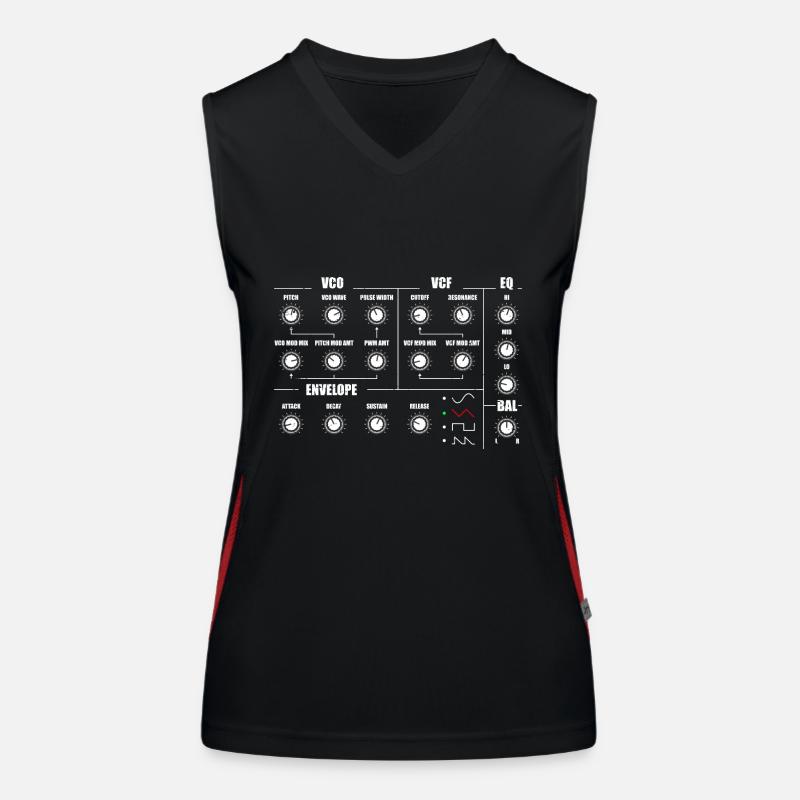 Synthesizer Tonstudio Waveform Synthese Elektro Funktionelles Kontrast-Tank Top für Frauen