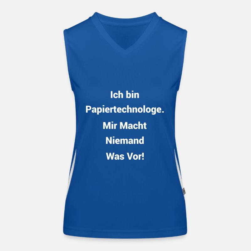 Papiertechnologe Beruf Funktionelles Kontrast-Tank Top für Frauen