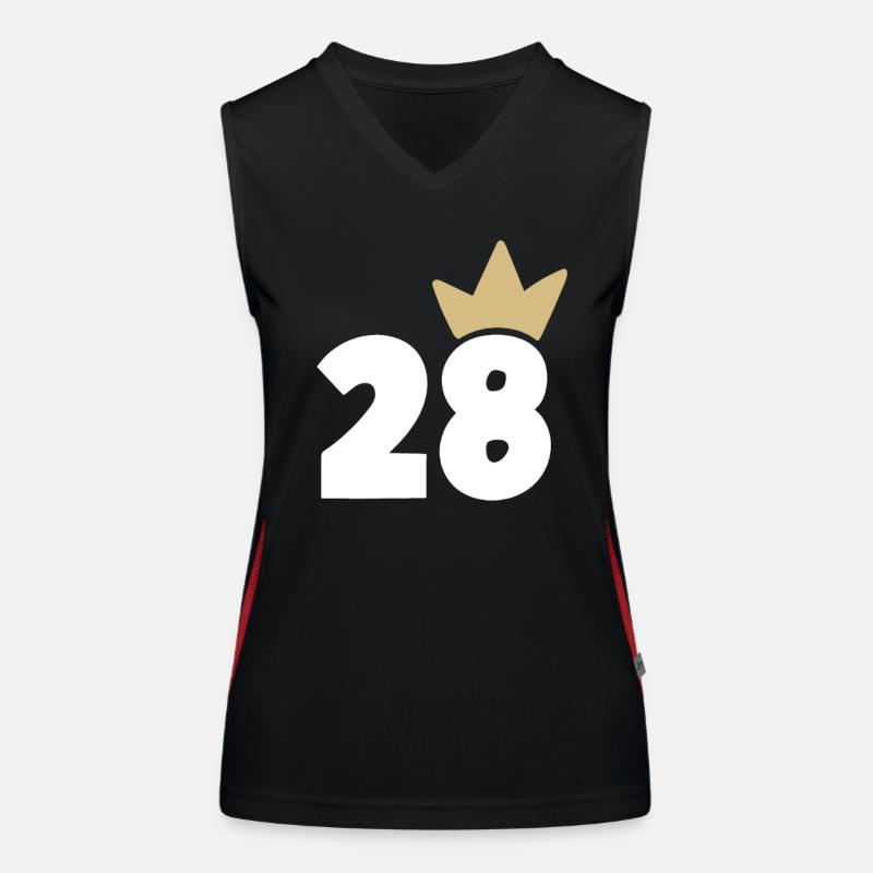 28 Krone Nummer 28 Funktionelles Kontrast-Tank Top für Frauen