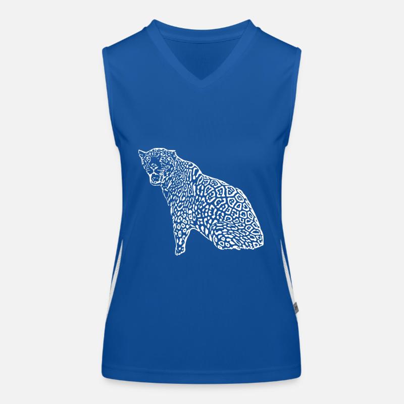 leopard schwarz Funktionelles Kontrast-Tank Top für Frauen