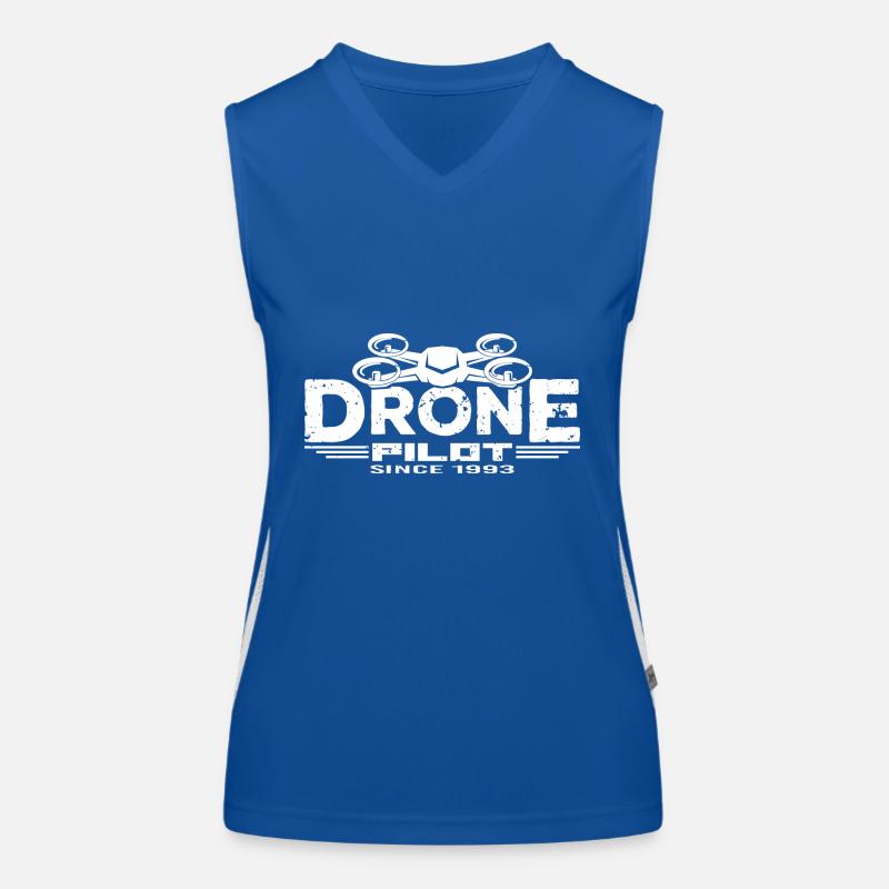 Drone Drones Drone Flight Drone Pilot 1993 Débardeur respirant contrasté Femme