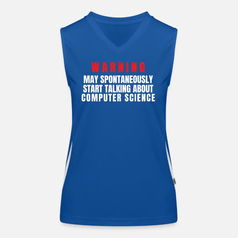 Informatiker Warnung könnte anfangen zu sprechen Funktionelles Kontrast-Tank Top für Frauen