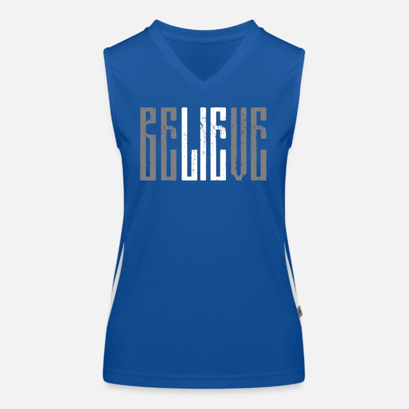 Believe Lie Sarcasm Women's Functional Contrast Tank Top