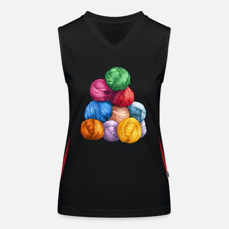 Lusitg Wolle Stricken Häkeln Funktionelles Kontrast-Tank Top für Frauen