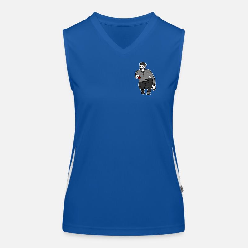 Petanque Player Right-Handed Women's Functional Contrast Tank Top