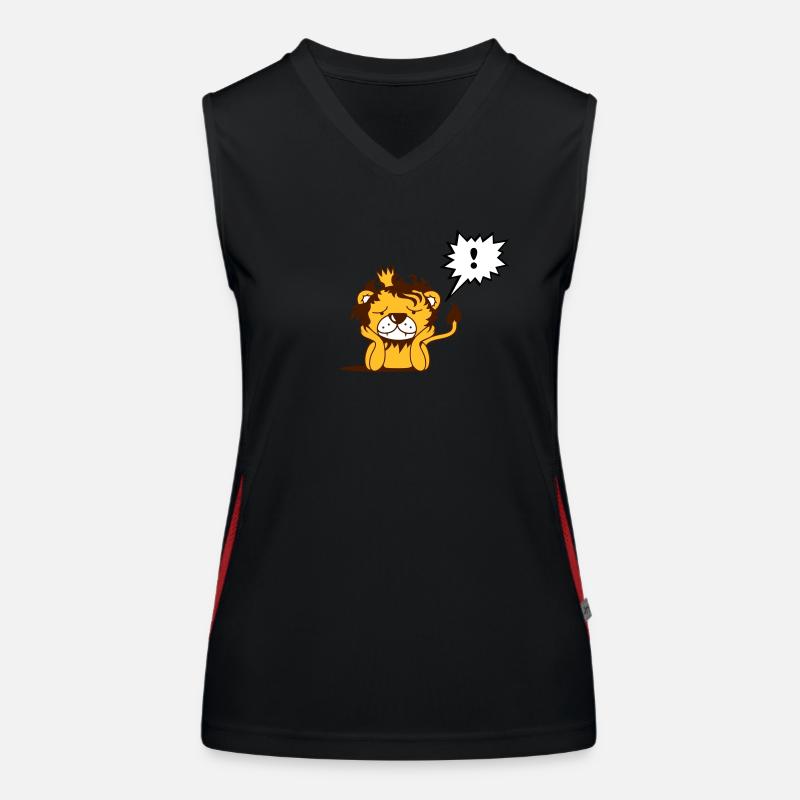 lion with crown Women's Functional Contrast Tank Top