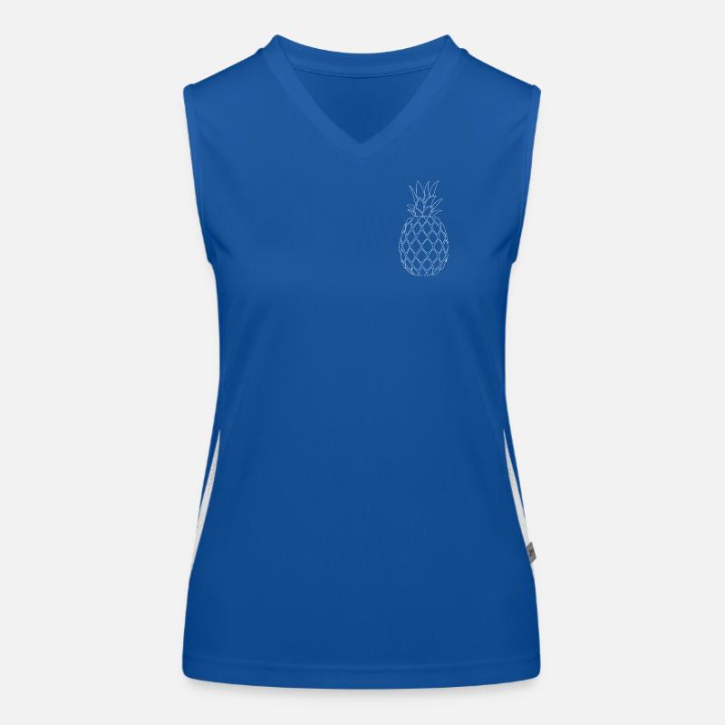 Pineapple white - Minimal Design Women's Functional Contrast Tank Top