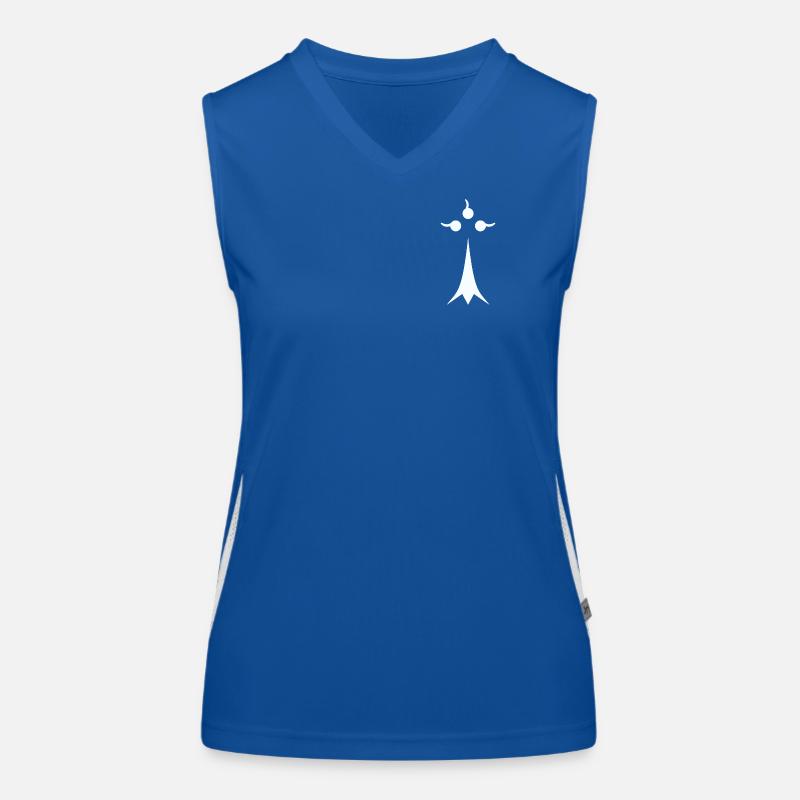 White minimalist ermine Women's Functional Contrast Tank Top