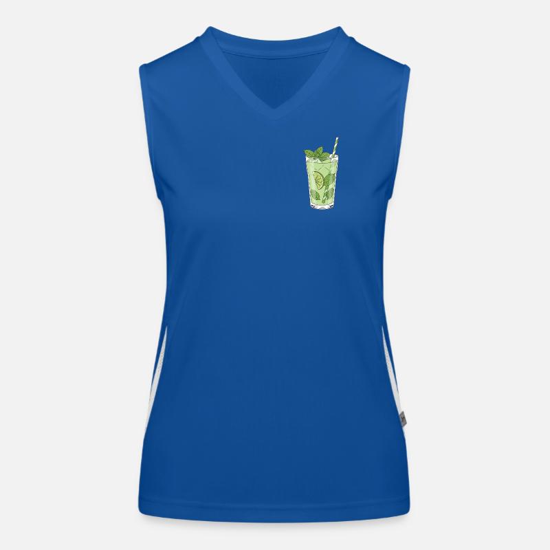 Illustration de Mojito à la menthe au citron vert Débardeur respirant contrasté Femme