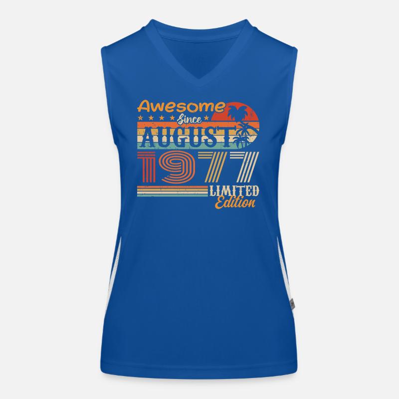 1977 August Geschenkidee August 1977 Funktionelles Kontrast-Tank Top für Frauen