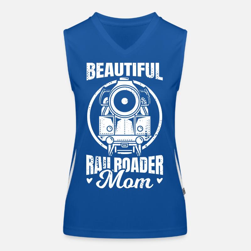 Eisenbahn Mutter Funktionelles Kontrast-Tank Top für Frauen
