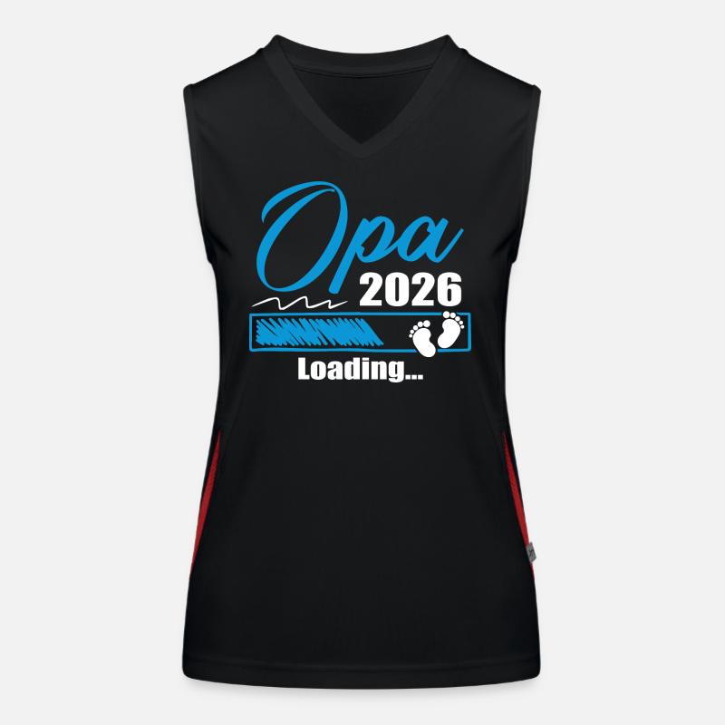 Werdender Opa 2026 Opa loading Geschenk Männer Funktionelles Kontrast-Tank Top für Frauen