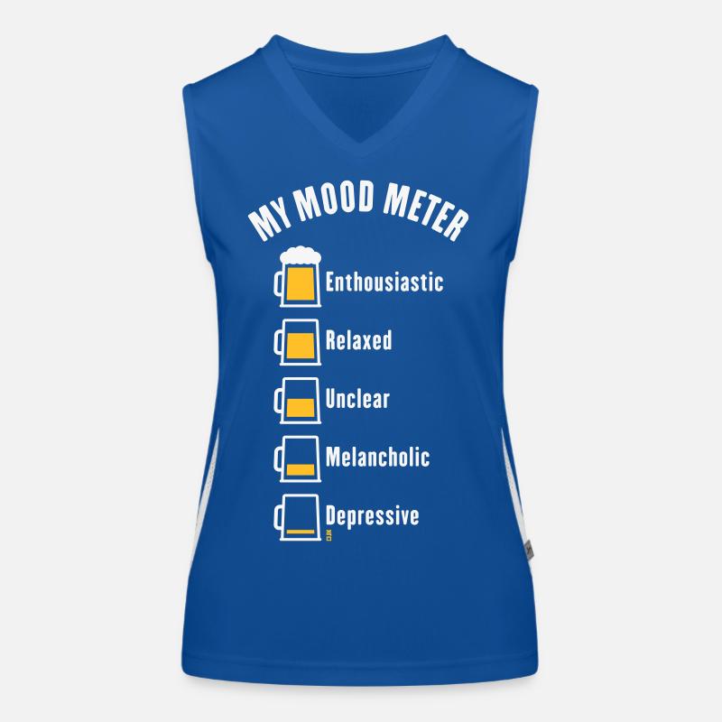 My Mood Meter (Bier / Biertrinker / V1 / NEG) Funktionelles Kontrast-Tank Top für Frauen