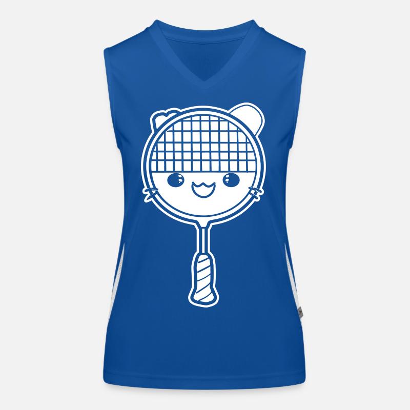 Badmintonschläger Comic Stil Funktionelles Kontrast-Tank Top für Frauen