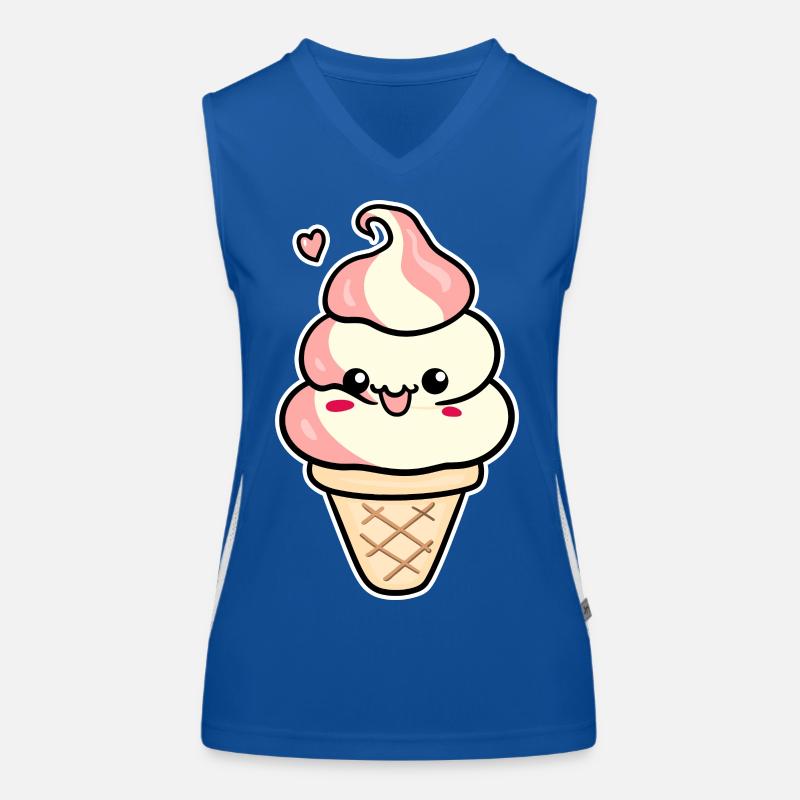 Cartoon Eiscreme Funktionelles Kontrast-Tank Top für Frauen