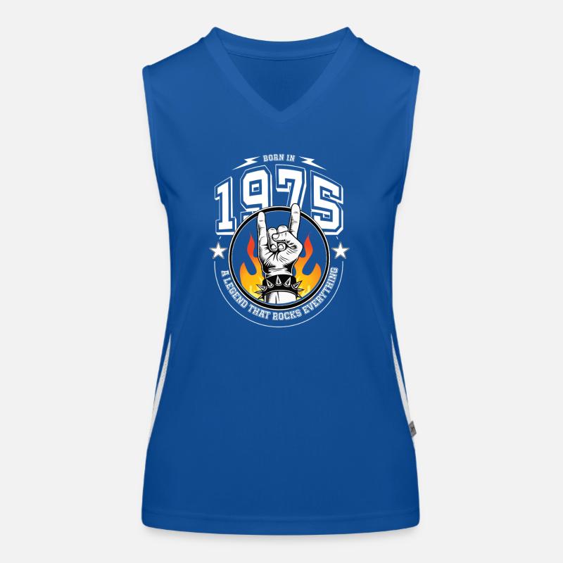 1975 Birthday, rocks everything, 50th birthday Women's Functional Contrast Tank Top