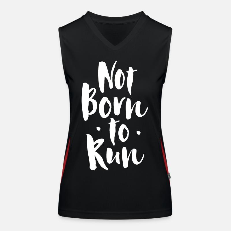Pas né pour courir Débardeur respirant contrasté Femme