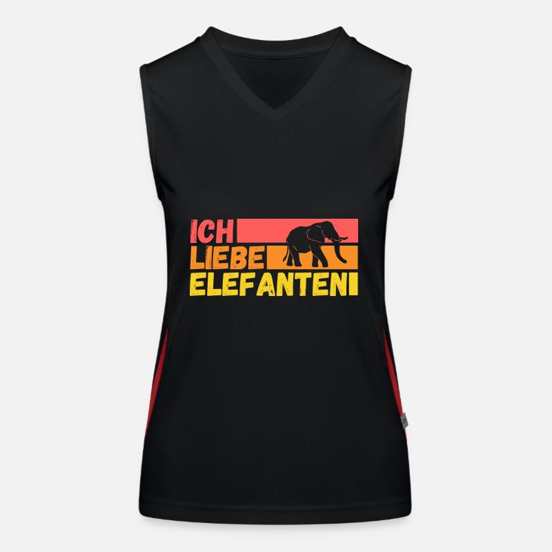 Elefant Elefanten Funktionelles Kontrast-Tank Top für Frauen