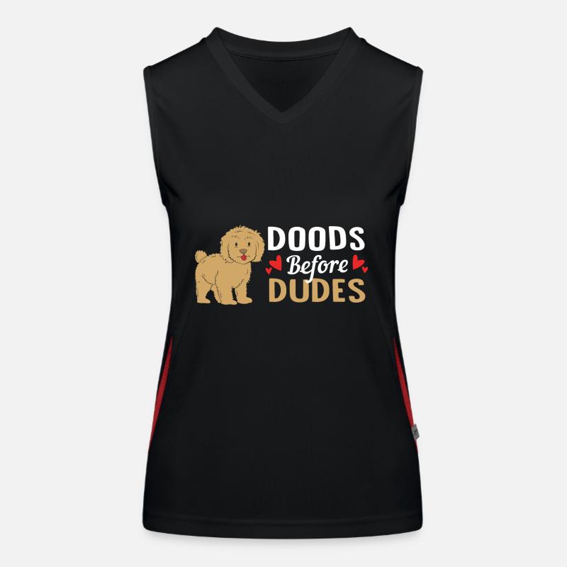 Goldendoodle Funktionelles Kontrast-Tank Top für Frauen